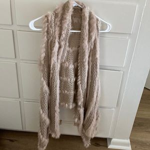 Real fur trimmed vest
